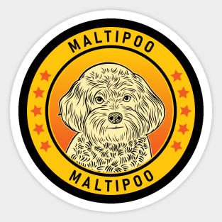 Maltipoo Dog Portrait Sticker